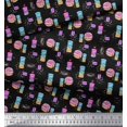 thumbnail image 2 of Soimoi Poly Georgette Fabric Donuts Food Fabric Prints By Yard 42 Inch Wide, 2 of 5