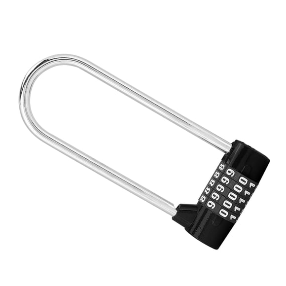 Zinc Alloy U Shape Combination Bike Lock, Locker Lock Combination Lock Extra Long Cabinet Door Padlock for Gyms Bicycles Tool Cases Trunks