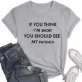 thumbnail image 3 of T-shirts Sarcastiques pour Femmes - Phrases Drôles Graphiques, Polyester Spandex, Manches Courtes, Col Rond, Parfait pour Offrir en Cadeau, 3 of 4