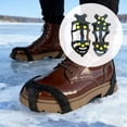 thumbnail image 4 of Ice Cleats for Shoes Stretch Over Boots Portable Lightweight Traction Gear for General on and Ice, 4 of 6