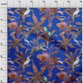 thumbnail image 3 of oneOone Cotton Silk Blue Fabric Tropical Animal Craft Projects Decor Fabric Printed By The Yard 42 Inch Wide, 3 of 4