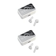 thumbnail image 4 of fastboy Wireless Earbuds HiFi LED Display Mirror Sports Running Cycling White 2Set, 4 of 5