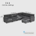 thumbnail image 2 of CoSoTower Modular Sectional Sofa, Oversized U-Shaped Couch with Spring Cushion, Corduroy Sofa for Living Room, Charcoal Grey, 2 of 7