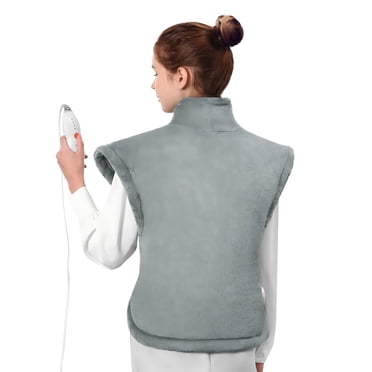 MaxKare Grande Compresse Chauffante avec 4 Réglages de Chaleur et Arrêt Automatique pour Soulager le Stress de Tout le Corps, 24"x33 Pouces - Gris