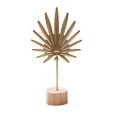 thumbnail image 2 of Desktop Decor Leaf Decor Metal Golden Leaf Ornaments And Base Modern Simple Gold Leaf Table Sculpture For Living Room Bedroom Bookshelf Desktop Decoratio, 2 of 4