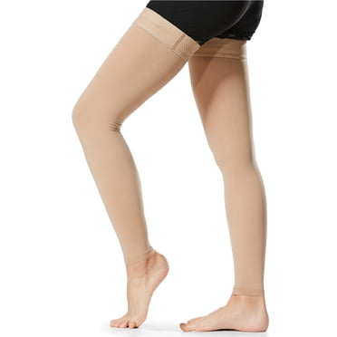 1 Paire Bas de Compression Cuisse Hommes Femmes 20-30 mmHg Bas de Compression Manchons de Compression pour Varices Enflure