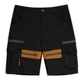 thumbnail image 1 of WRKEKC Mens Casual Shorts Breathable Solid Color Multiple Pockets Outdoor Work Shorts 5-Inch Inseam without Belt for Casual Wear, 1 of 4