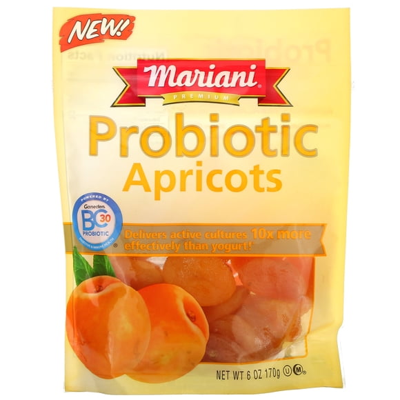 Mariani Fruits Séchés, Abricots Probiotiques de Qualité Supérieure, 6 oz (170 g)