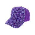 thumbnail image 1 of Top Headwear Casquette de Baseball Bling en Perles et Strass - Violet, 1 of 1