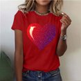 thumbnail image 3 of QIPOPIQ Women's Graphic Letter Print T Shirt Short Sleeve Tee Top Clearance, 3 of 6