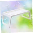 thumbnail image 3 of OULII Foldable Bed Table Folding Design PP Material White Serving Tray for Home Use 1Pcs Back to School, 3 of 7