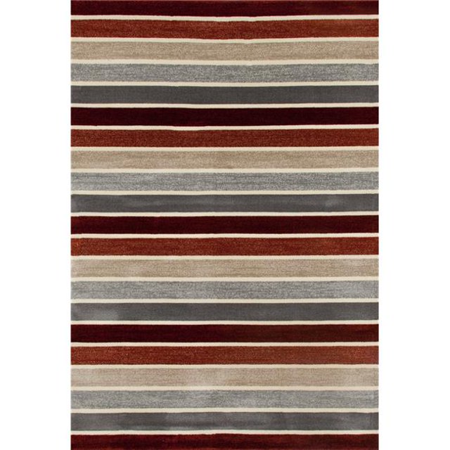 25771 Tapis d'Art 5 x 8 Pi. Collection Troy Tapis Tissé, Rouge