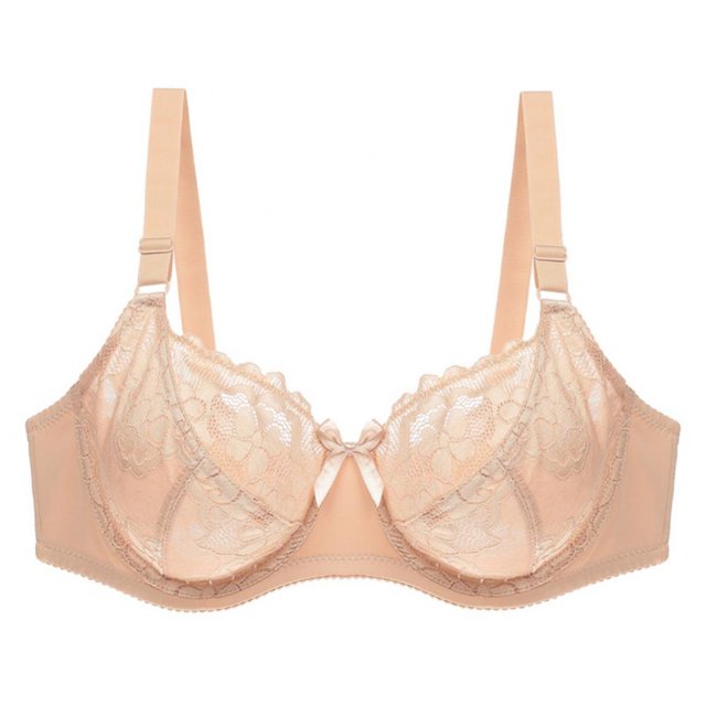 MesaSe Women‘s Plus Size Signature Lace Unlined Underwire Bra with Added Support