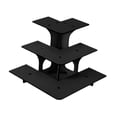 thumbnail image 2 of simhoa 3 Tier Corner Tiered Display Stand 3 Step Corner Display Rack for Tradeshows Arc black, 2 of 8
