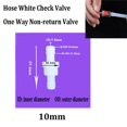 thumbnail image 1 of 4mm 6mm 8mm 10mm 12mm Hose ID Plastic White Check Valve Way Non-return Valve, 1 of 4