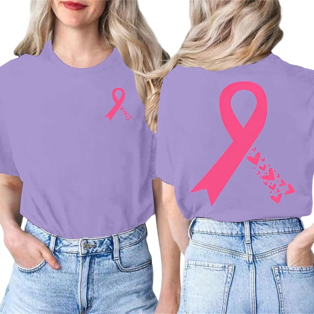 Women's T-Shirts Casual Short Sleeve Tops for Daily and with Round Neck Design
