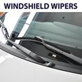 thumbnail image 3 of IDEANATEGRATE 3pcs Plastic Rear Windshield Wipers Windshield Wiper Blades Black Rainwater Clearing, 3 of 8