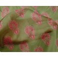 thumbnail image 4 of oneOone Silk Tabby Fabric Floral Block Printed Craft Fabric BTY 42 Inch Wide, 4 of 4