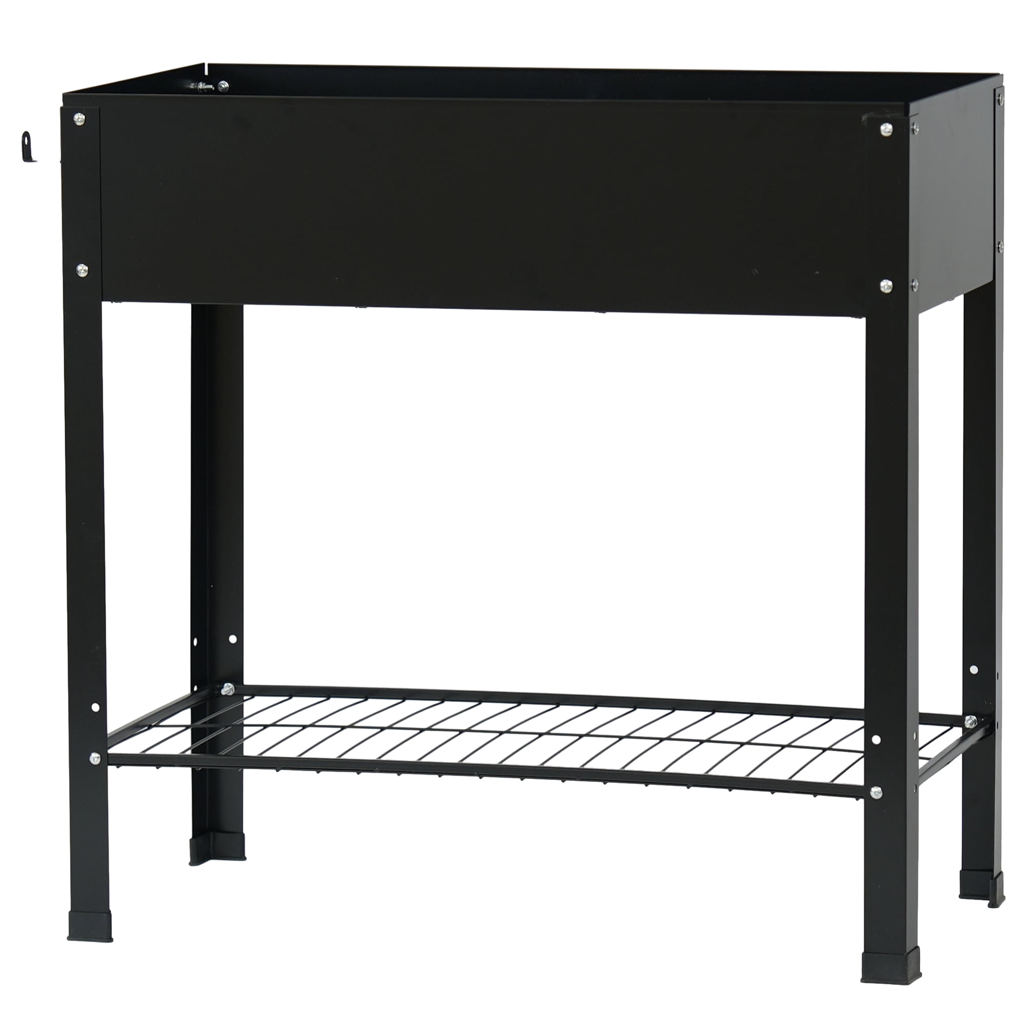 Noble House 2-Tier Raised Garden Bed with Storage Shelves