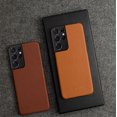 thumbnail image 2 of Genuine Leather Case for Samsung Fashion Leather Shell, Intellectual Coffee S20, 2 of 3