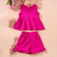 thumbnail image 4 of Toddler Baby Girl Summer Clothes Floral Print Halter Ruffle Tank Tops Shorts Outfits Set, 4 of 9