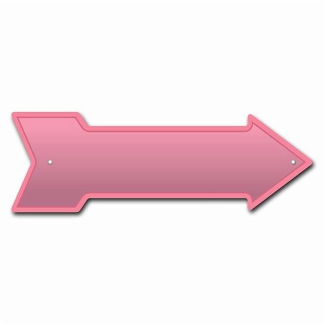 SignMission P-ARROW12-999673 12 x 36 Po Grand Signe de Flèche Rose