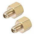 thumbnail image 1 of Unique Bargains Raccord Femelle 1/4 SAE Flare Mâle 3/8 SAE Filetage Laiton 2 Pack, 1 of 4