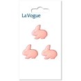 thumbnail image 1 of LA VOGUE rose Rabbit Novelty Shank bouton 15 mm (0.59 in), 1 of 2