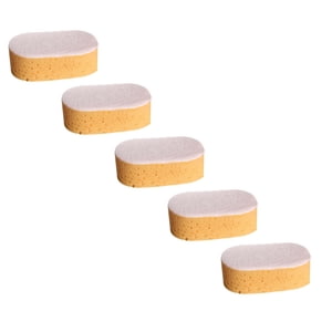 XIPYYKM Éponges Cuisine 5pcs Gros travaux pour vaisselle, Éponge de nettoyage à éclaboussures jaunes pour vaisselle non enduite, vaisselle, pots, casseroles, éponge à vaisselle double face pour cuisine, ménage, salle de bains