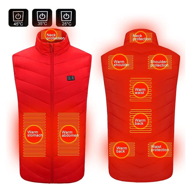 TIMIFIS Heated Vest Size Adjustable Battery Electric Warm Vest for Hiking