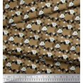 thumbnail image 3 of Soimoi Brown Cotton Duck Fabric Circle & Triangle Geometric Decor Fabric Printed Yard 42 Inch Wide, 3 of 3