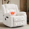 thumbnail image 1 of YSICK Swivel Rocker Recliner Chair with USB Ports Chenille for Living Room,Beige, 1 of 7