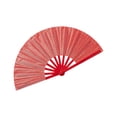 thumbnail image 2 of Btomtd 33cm Golden Glitter Solid Color Fan Martial Arts And Dance Props, Red, 2 of 3