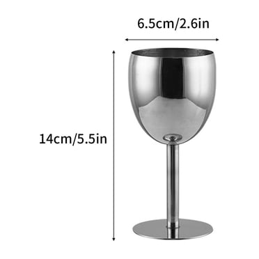 Summer Savings Kcavykas Kitchen Goodies,304 Stainless Steel Red Wine Glass Single Layer Goblet Restaurant,stainless Steel Wine Glass.