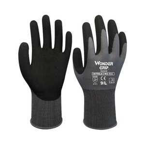 Work Gloves Pu Coated Nylon Polyurethane Safety Work Gloves, Gray Polyurethane Coated, Knit Wrist Cuff,Ideal For Light Duty Work