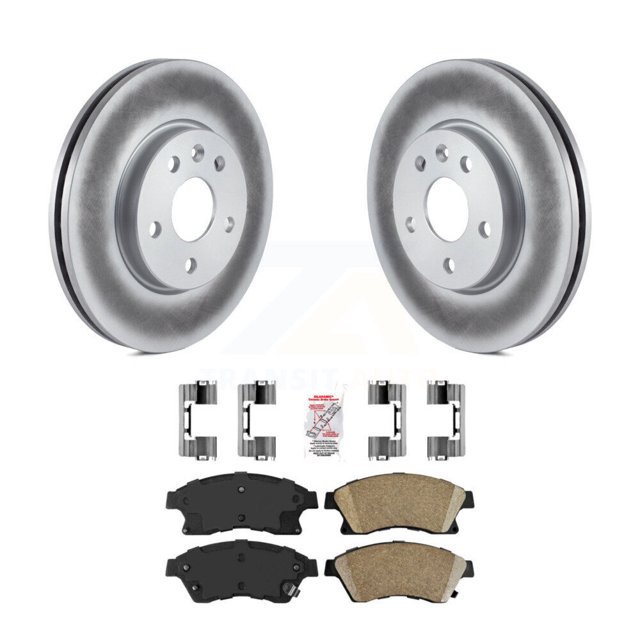 Transit Auto Front Coated Disc Brake Rotors and Ceramic Pads Kit for Car Chevrolet Cruze Sonic Limited KGA-100754