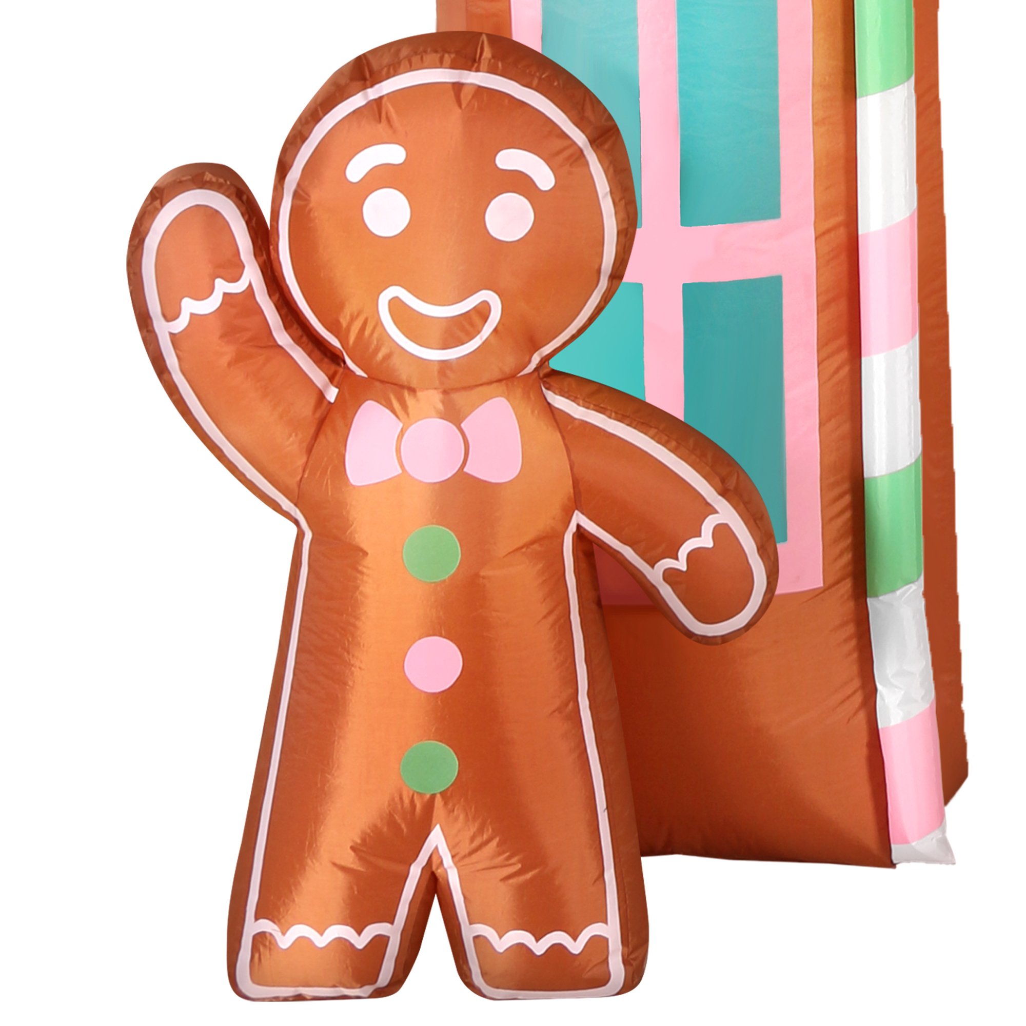 Holiday Time Christmas Decor Lighted Gingerbread Archway 9.5 ft Holiday Decoration