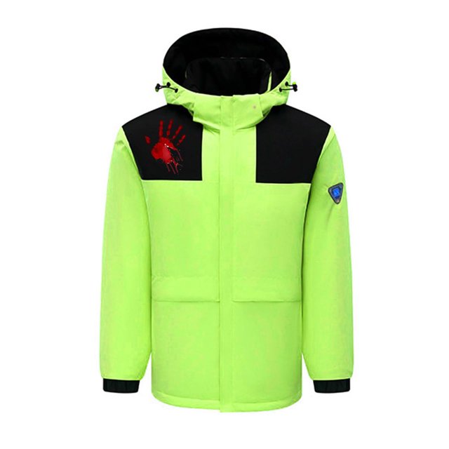 RXIRUCGD USB Intelligent Constant Temperature Heated Windproof Plus Size Coat For Men And Women Winter 4 Heated Jacket Coat( Green, Size:S )