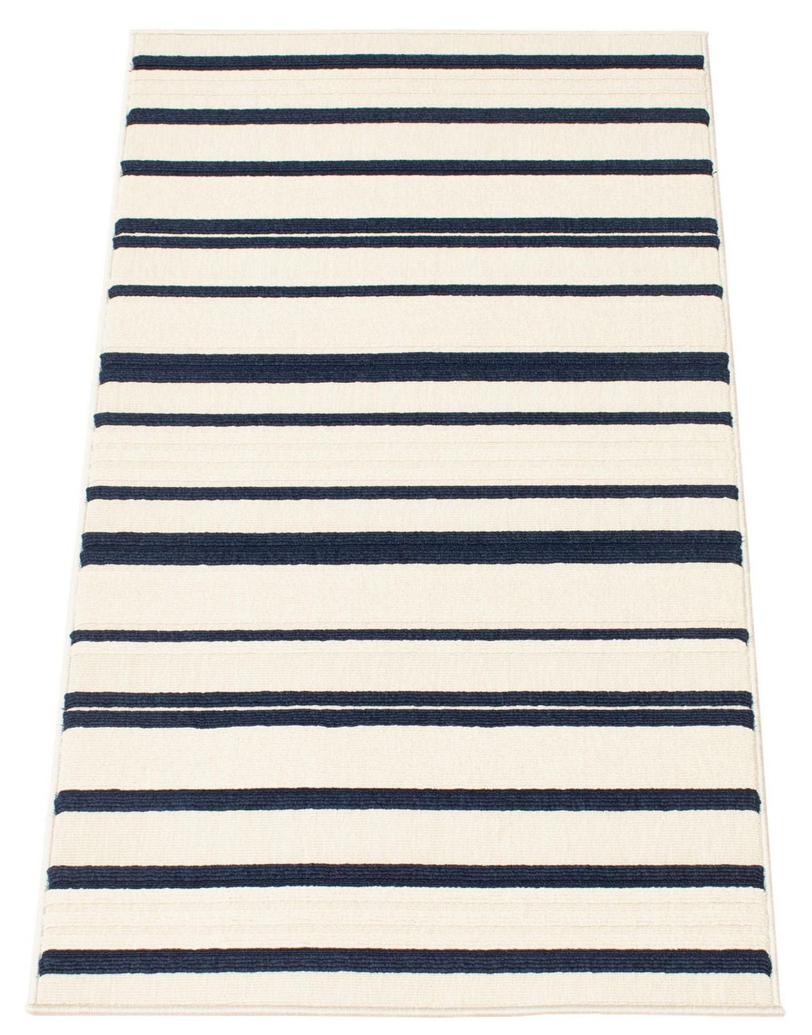 ECARPET Indoor/Outdoor for Balcony, Patio and Garden Arthur Blue, Ivory Rug