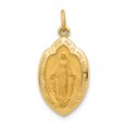 thumbnail image 1 of 14K Yellow Gold Miraculous Medal Charm, 1 of 3