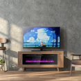thumbnail image 2 of 60" Electric Fireplace Insert, 750W/1500W LED Fireplace w/Remote Control, 8H Timer & 12 Flame Colors, Wall Mounted Fireplace, Fireplace Heater, Recessed Electric Fireplace for Home RV, 2 of 10