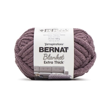 Bernat® Blanket Extra Thick™ #7 Jumbo Polyester Yarn, Purple Smoke 21.2oz/600g 72 Yards