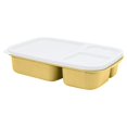 thumbnail image 1 of NAOJIE 3 Compartment Lunch Container & Reusable Snack Containers & Microwave and Dishwasher Safe(Beige),Bento Box,Lunchable Container,Snack Containers for Kids, 1 of 5