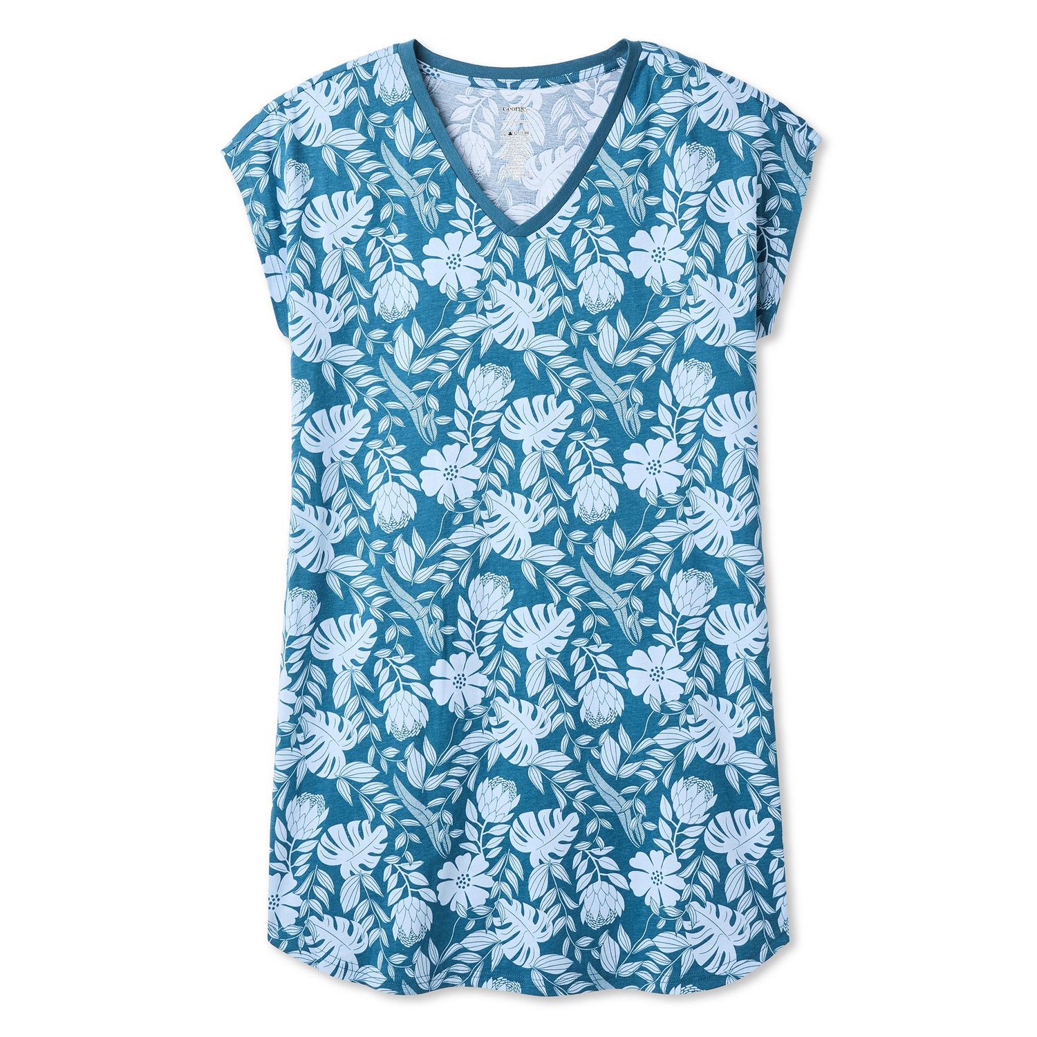 Chemise de nuit à encolure en V George pour femmes