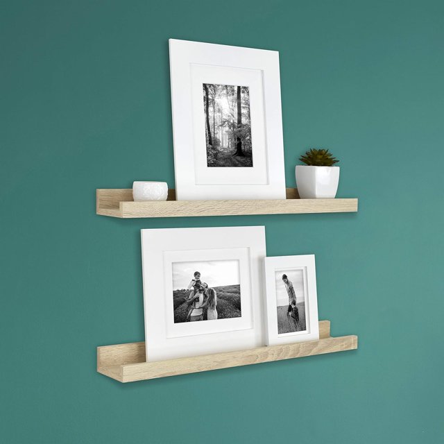 Ensemble de Rebords Photo MCS Grain de Bois Naturel 23,75 Po, Ensemble de 2