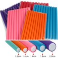 thumbnail image 1 of Hair Foam Curler Roller Set 10 Twist Curls Flexi Rods Reusable Cable Ties/Wrap to Organize Cords Length 9.5" Random Color, 1 of 7