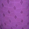 thumbnail image 1 of Ahgly Company Machine Washable Indoor Square Transitional Crimson Purple Area Rugs, 4' Square, 1 of 7