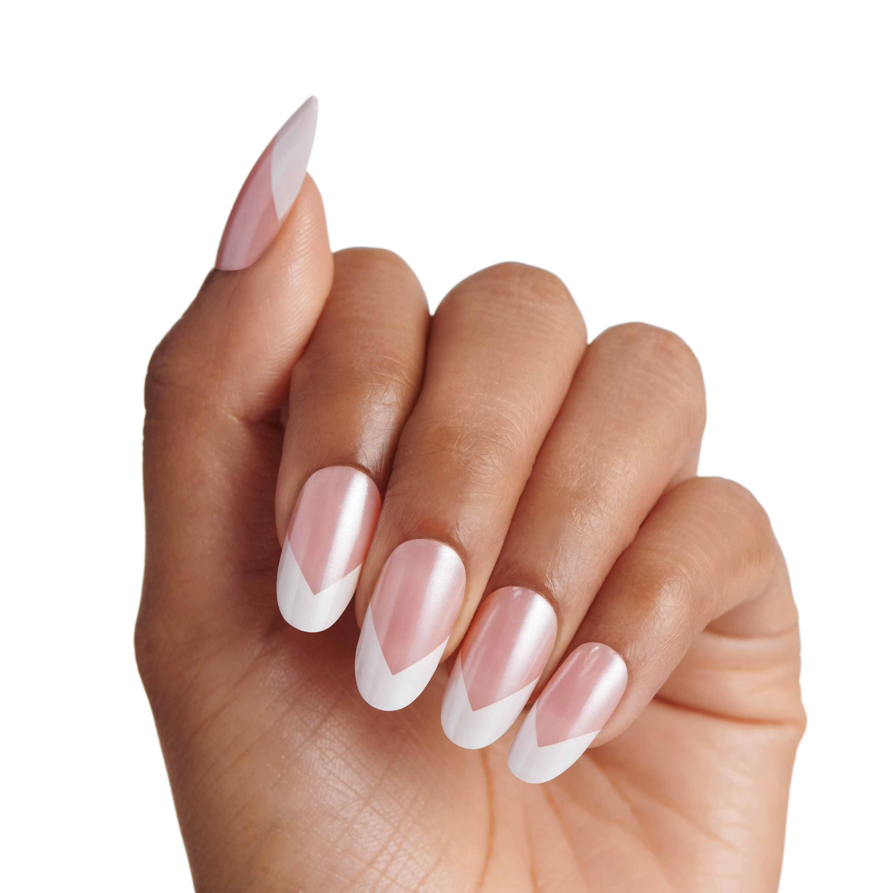 Kiss Nail - Wicked - Good News Glinda - Medium - French Nail - 28 ongles - 1 colle gel rose