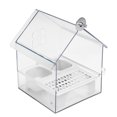 thumbnail image 1 of Pull-Out External Parrot Feeder and Transparent Hanging Bird Bath for Cage - No Mess Design with Pull-Out Tray, Two Food Slots for Small Medium Birds, Easy to Fill and Clean, 1 of 8