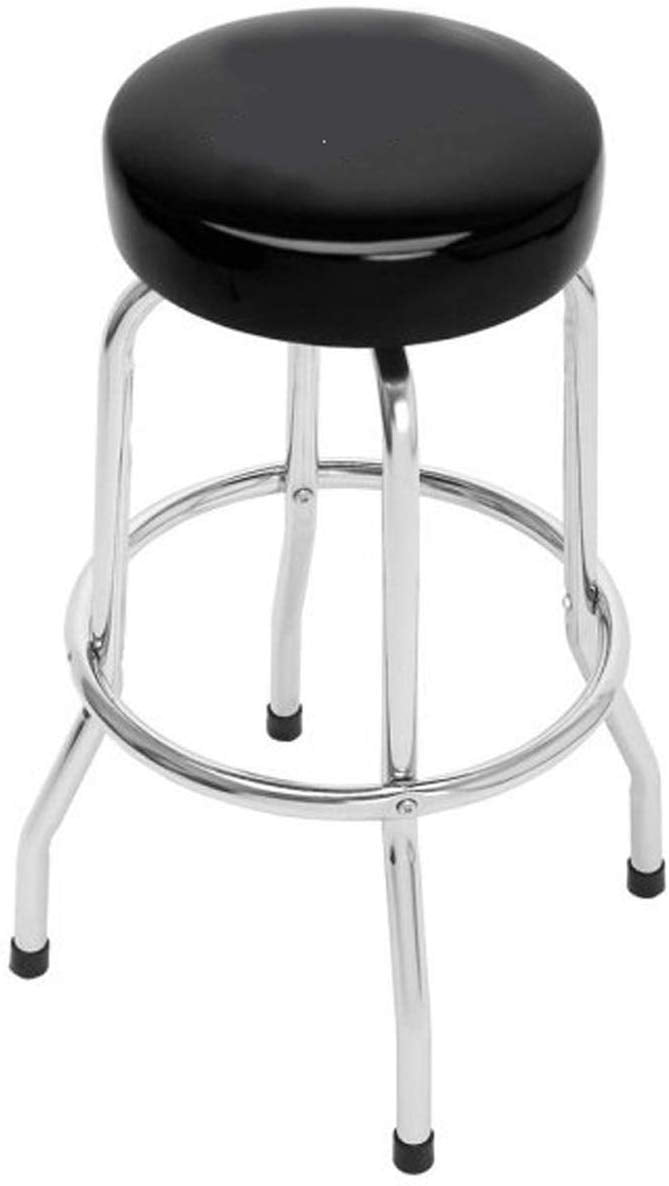 Duramex (TM) Swivel Bar Stool Garage Stool Shop Seat, Black